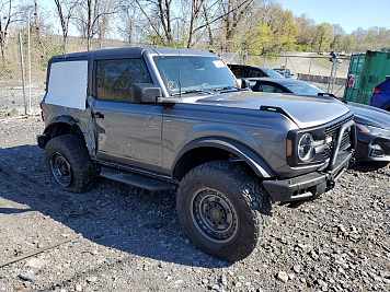 2022 Ford Bronco  in Gray - Front Three-Quarter View - BidGoDrive Inventory
