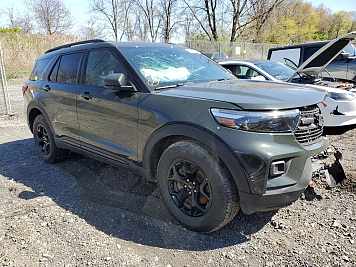 2021 Ford Explorer TIMBERLINE in Green - Front Three-Quarter View - BidGoDrive Inventory