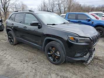 2020 jeep cherokee  in Black- Front Three-Quarter View - BidGoDrive Inventory