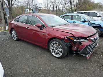 2021 toyota avalon LIMITED in Burgundy- Front Three-Quarter View - BidGoDrive Inventory