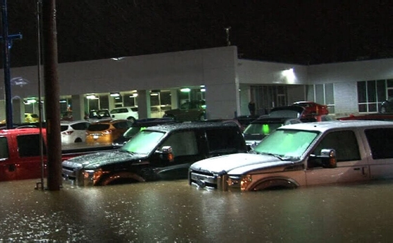 Flooded Car Dealership due to Natural Disaster - BidGoDrive Dealer Buyouts