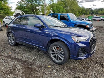 2025 audi q3 PREMIUM S LINE 45 in Blue - Front Three-Quarter View - BidGoDrive Inventory