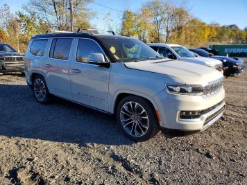 2022 jeep grand-wagoneer SERIES III in White - Front Three-Quarter View - BidGoDrive Inventory