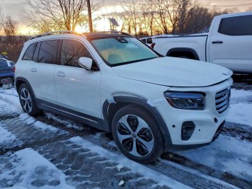 2025 mercedes-benz glb-250 4MATIC in White - Front Three-Quarter View - BidGoDrive Inventory