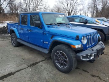 2022 jeep gladiator OVERLAND in Blue - Front Three-Quarter View - BidGoDrive Inventory