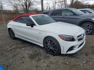 2022 mercedes-benz c-43 AMG in White - Front Three-Quarter View - BidGoDrive Inventory