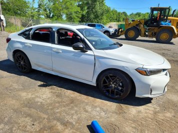 2026 honda civic SPORT in White - Front Three-Quarter View - BidGoDrive Inventory