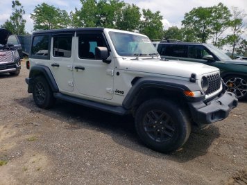 2024 jeep wrangler  in White - Front Three-Quarter View - BidGoDrive Inventory
