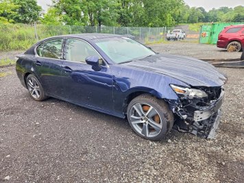2019 lexus gs-350  in Blue - Front Three-Quarter View - BidGoDrive Inventory