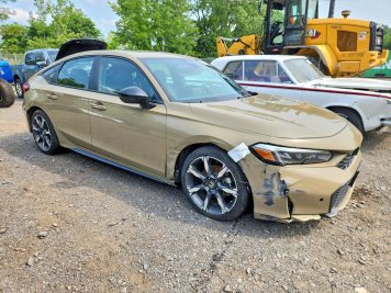 2025 honda civic SPORT TOURING in Brown - Front Three-Quarter View - BidGoDrive Inventory