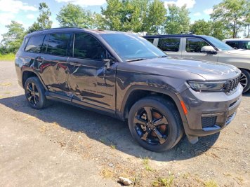 2024 jeep grand-cherokee-l LIMITED in Black - Front Three-Quarter View - BidGoDrive Inventory