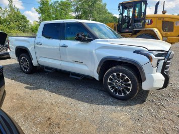 2025 toyota tundra LIMITED in White - Front Three-Quarter View - BidGoDrive Inventory