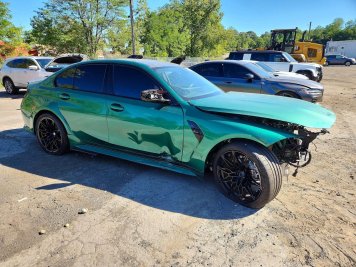2024 bmw m3 COMPETITION in Green - Front Three-Quarter View - BidGoDrive Inventory
