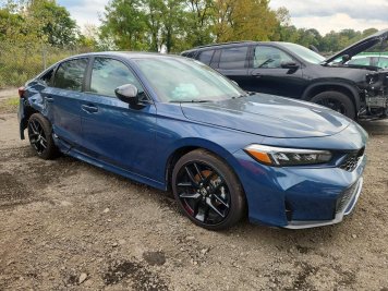 2026 honda civic Sport in Blue - Front Three-Quarter View - BidGoDrive Inventory