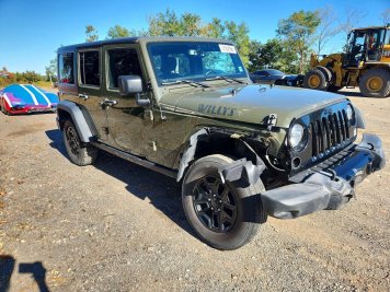 2016 jeep wrangler UNLIMITED SPORT in Green - Front Three-Quarter View - BidGoDrive Inventory