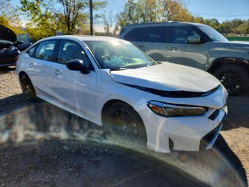 2026 honda civic  in White - Front Three-Quarter View - BidGoDrive Inventory