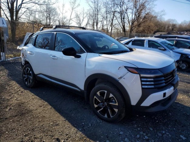 2026 Nissan Kicks SV in White - Front Three-Quarter View - BidGoDrive Inventory