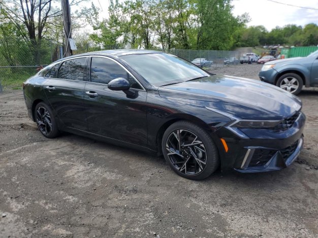 2025 KIA K5 GT LINE in Black - Front Three-Quarter View - BidGoDrive Inventory