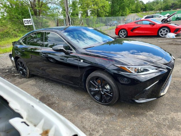 2024 Lexus ES 350 F SPORT HANDLING in Black - Front Three-Quarter View - BidGoDrive Inventory