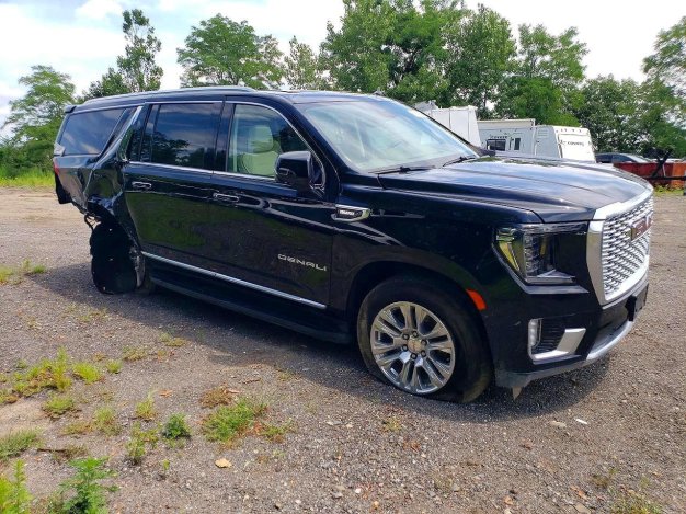 2024 GMC Yukon XL DENALI in Black - Front Three-Quarter View - BidGoDrive Inventory