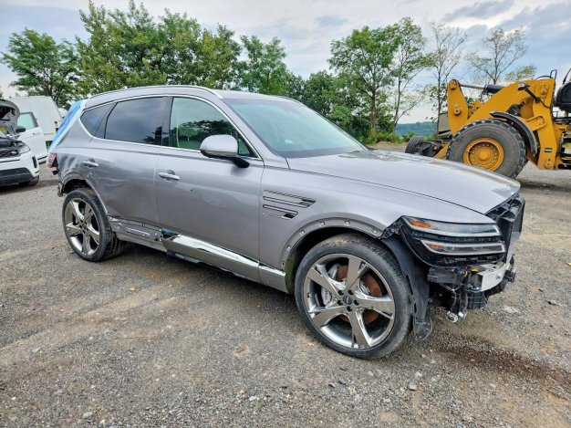 2023 Genesis Gv80 3.5T in Gray - Front Three-Quarter View - BidGoDrive Inventory