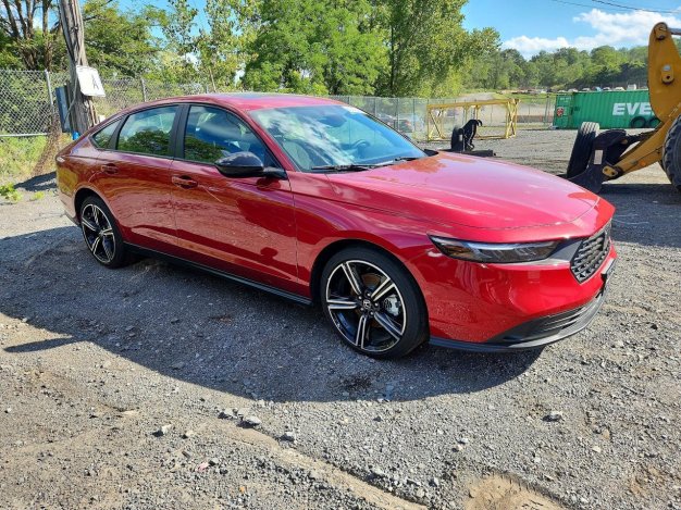 2026 Honda Accord HYBRID SPORT in Burgundy - Front Three-Quarter View - BidGoDrive Inventory
