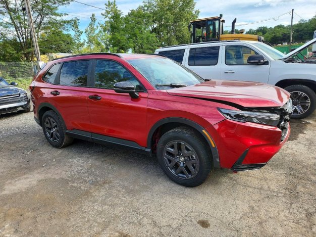 2026 Honda Cr-v TRAILSPORT in Burgundy - Front Three-Quarter View - BidGoDrive Inventory