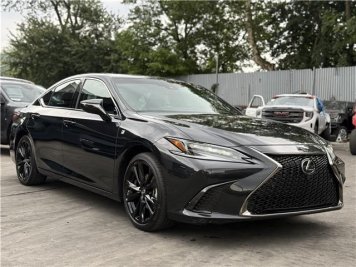 2023 lexus es-350 F Sport in Black - Front Three-Quarter View - BidGoDrive Inventory