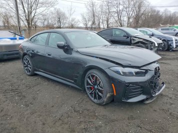 2025 bmw i4 XDRIVE 40 in Black - Front Three-Quarter View - BidGoDrive Inventory