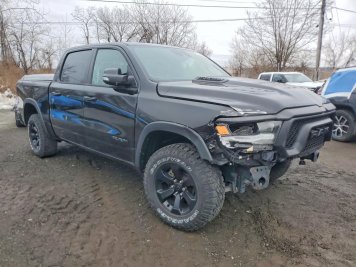 2021 ram 1500 REBEL in Black - Front Three-Quarter View - BidGoDrive Inventory