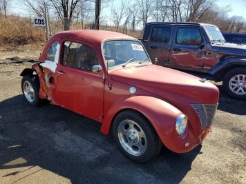 1969 volkswagen beetle  in Red - Front Three-Quarter View - BidGoDrive Inventory