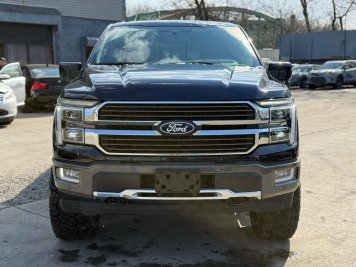 2025 ford f150 King Ranch in Blue - Front Three-Quarter View - BidGoDrive Inventory