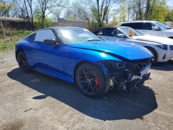 2024 nissan z PERFORMANCE in Blue - Front Three-Quarter View - BidGoDrive Inventory