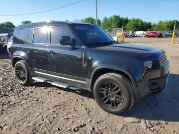 2022 land-rover defender-110 se in Black - Front Three-Quarter View - BidGoDrive Inventory