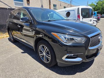 2019 infiniti qx60  in Black - Front Three-Quarter View - BidGoDrive Inventory