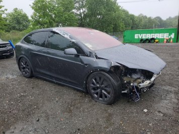 2024 tesla model-x  in Gray - Front Three-Quarter View - BidGoDrive Inventory
