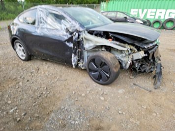 2026 tesla model-y  in Gray - Front Three-Quarter View - BidGoDrive Inventory