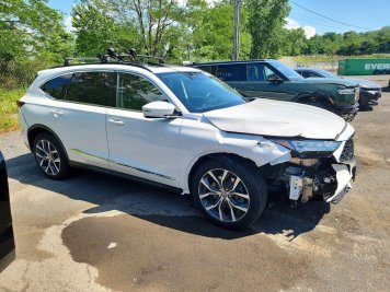 2023 acura mdx TECHNOLOGY AWD in White - Front Three-Quarter View - BidGoDrive Inventory