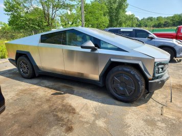 2026 tesla cybertruck  in Silver - Front Three-Quarter View - BidGoDrive Inventory