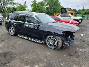 2021 mercedes-benz gls-450 4MATIC in Black - Front Three-Quarter View - BidGoDrive Inventory