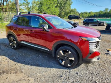 2026 nissan kicks SR in Burgundy - Front Three-Quarter View - BidGoDrive Inventory