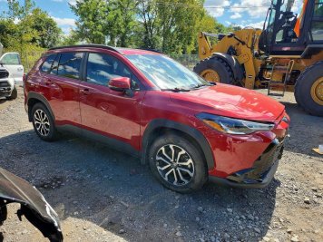 2024 toyota corolla-cross HYBRID SE in Red - Front Three-Quarter View - BidGoDrive Inventory