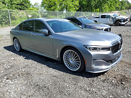 Salvage 2021 BMW Alpina B7  - Gray Sedan - Front Three-Quarter View