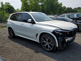 Salvage 2022 BMW X5 M50I - White SUV - Front Three-Quarter View