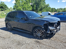 Salvage 2021 BMW X5 M50I - Black SUV - Front Three-Quarter View