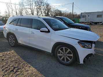 2023 mercedes-benz gls-450 4MATIC in White- Front Three-Quarter View - BidGoDrive Inventory