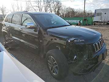 2020 jeep grand-cherokee LIMITED in Black- Front Three-Quarter View - BidGoDrive Inventory