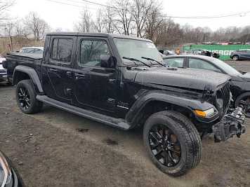 2021 jeep gladiator OVERLAND in Black- Front Three-Quarter View - BidGoDrive Inventory