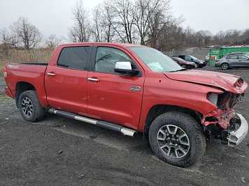 2020 toyota tundra CREWMAX 1794 in Red- Front Three-Quarter View - BidGoDrive Inventory