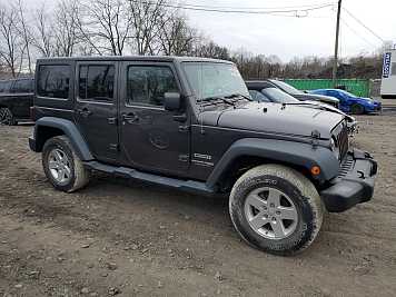 2018 jeep wrangler UNLIMITED SPORT in Gray- Front Three-Quarter View - BidGoDrive Inventory